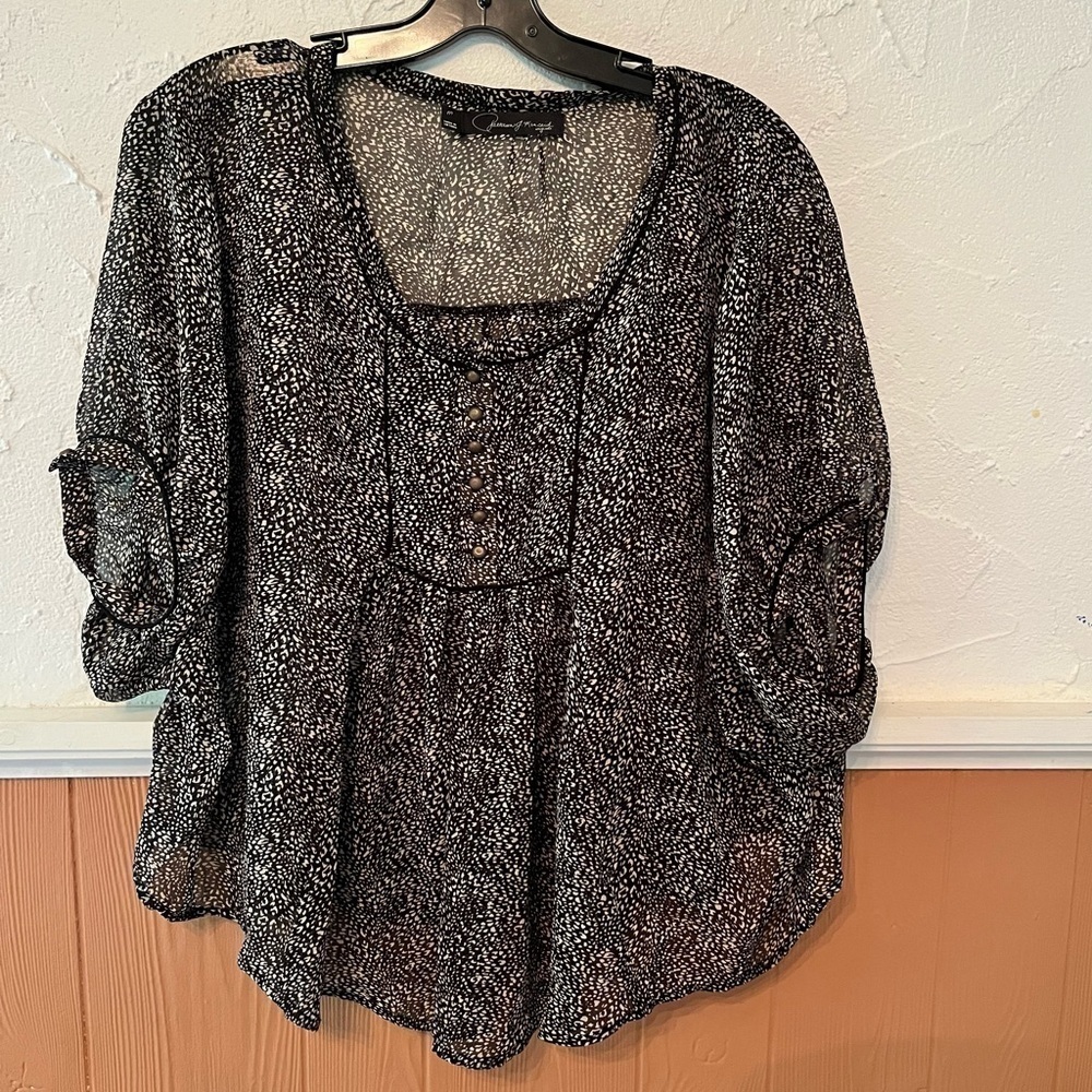 Patterson J. Kincaid Baby Doll Style Blouse Size Medium